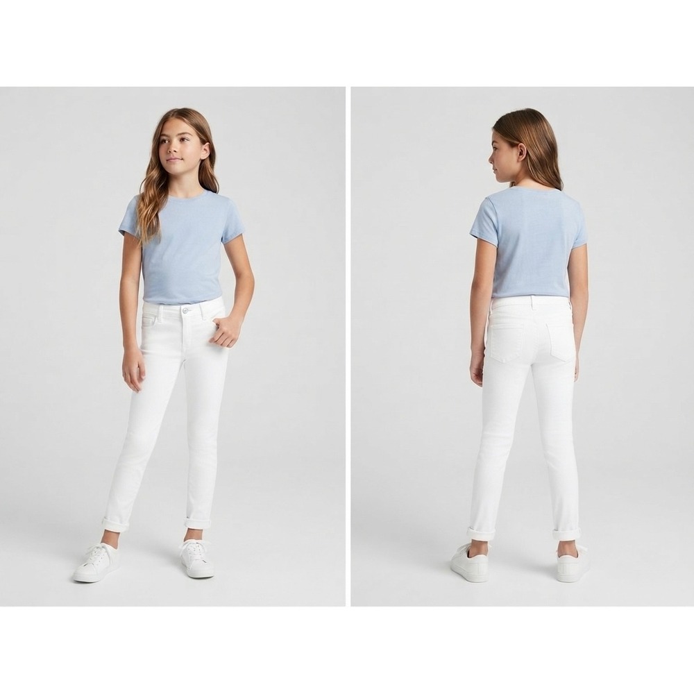 Hippie Girl Girls White Ankle Skinny Mid Rise Stretch Jeans Size 8 HG120A3885